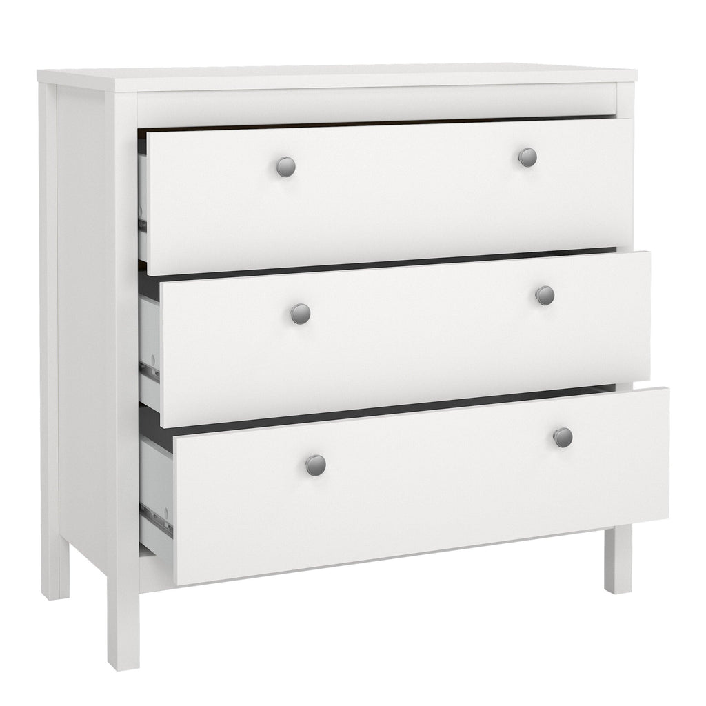 Madrid Chest 3 Drawers in White - image 5