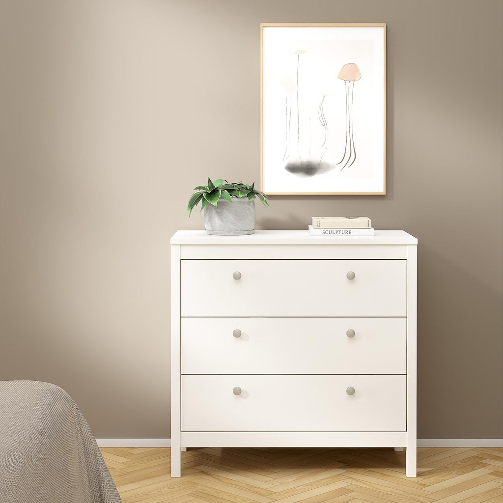 Madrid Chest 3 Drawers in White - image 6