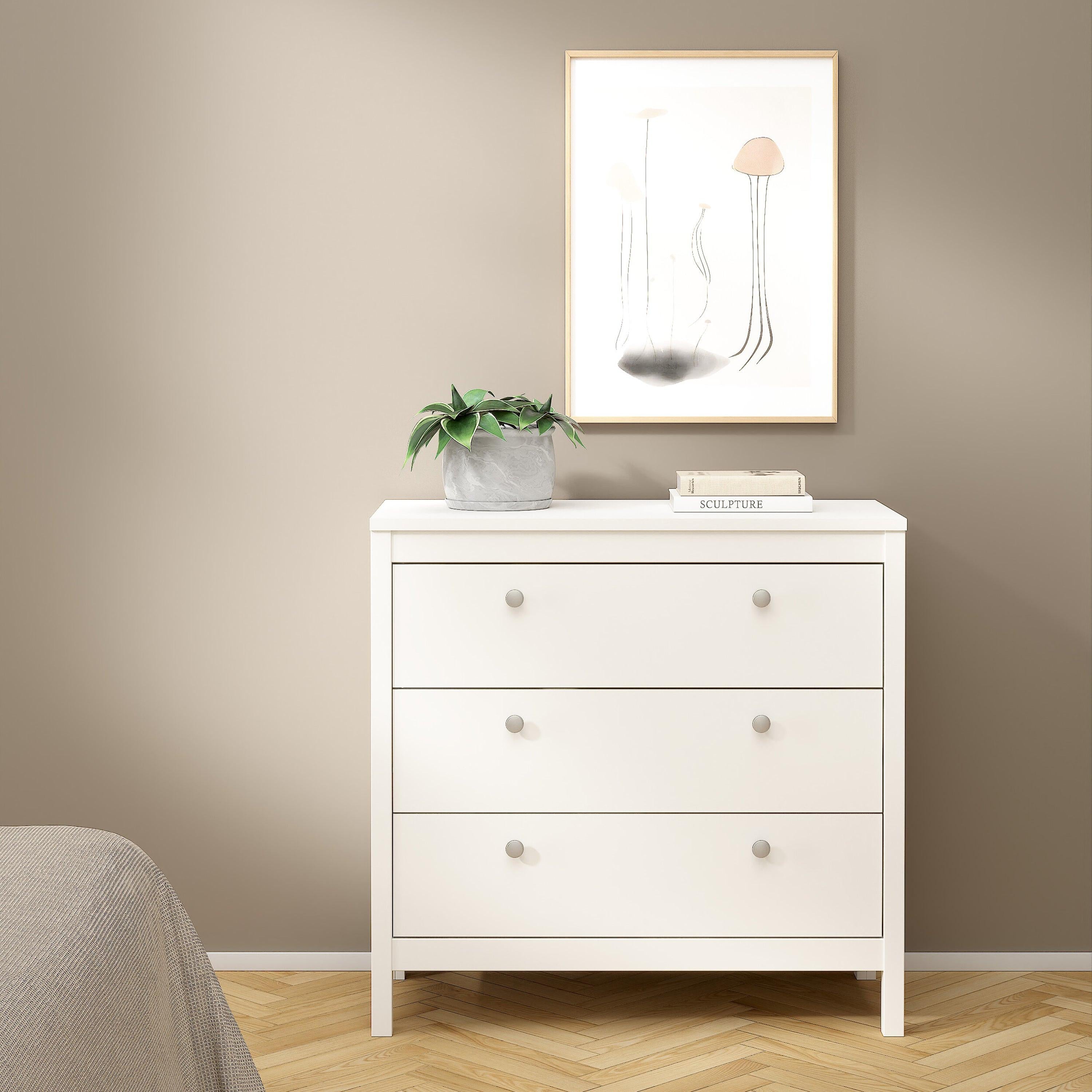 Madrid Chest 3 Drawers in White - image 6