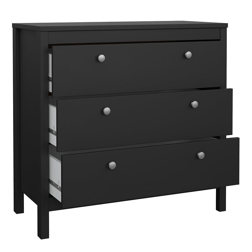 Madrid Chest 3 Drawers in Matt Black - image 5