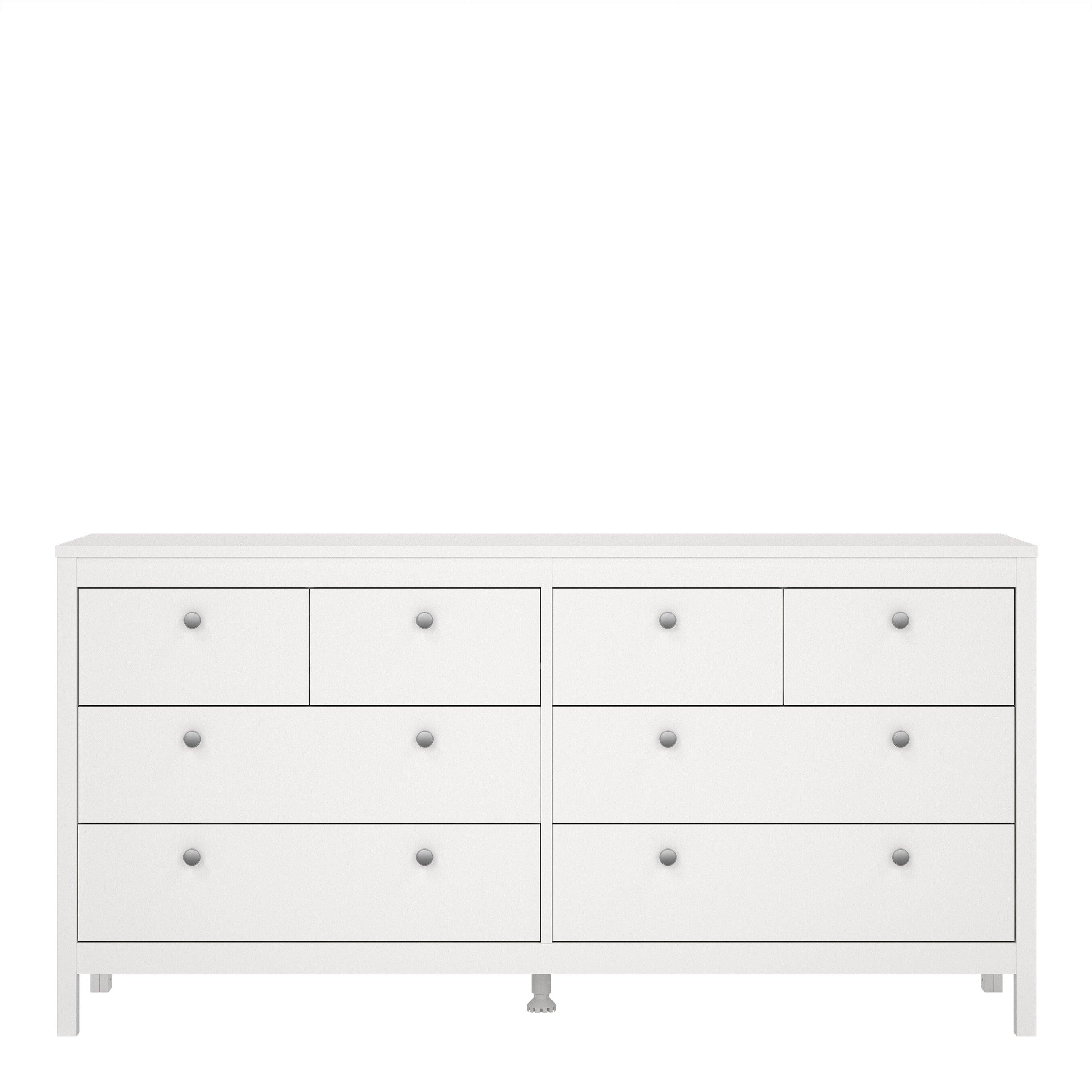 Madrid Double Dresser 4+4 Drawers in White - image 2