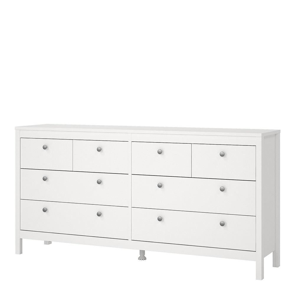 Madrid Double Dresser 4+4 Drawers in White - image 3