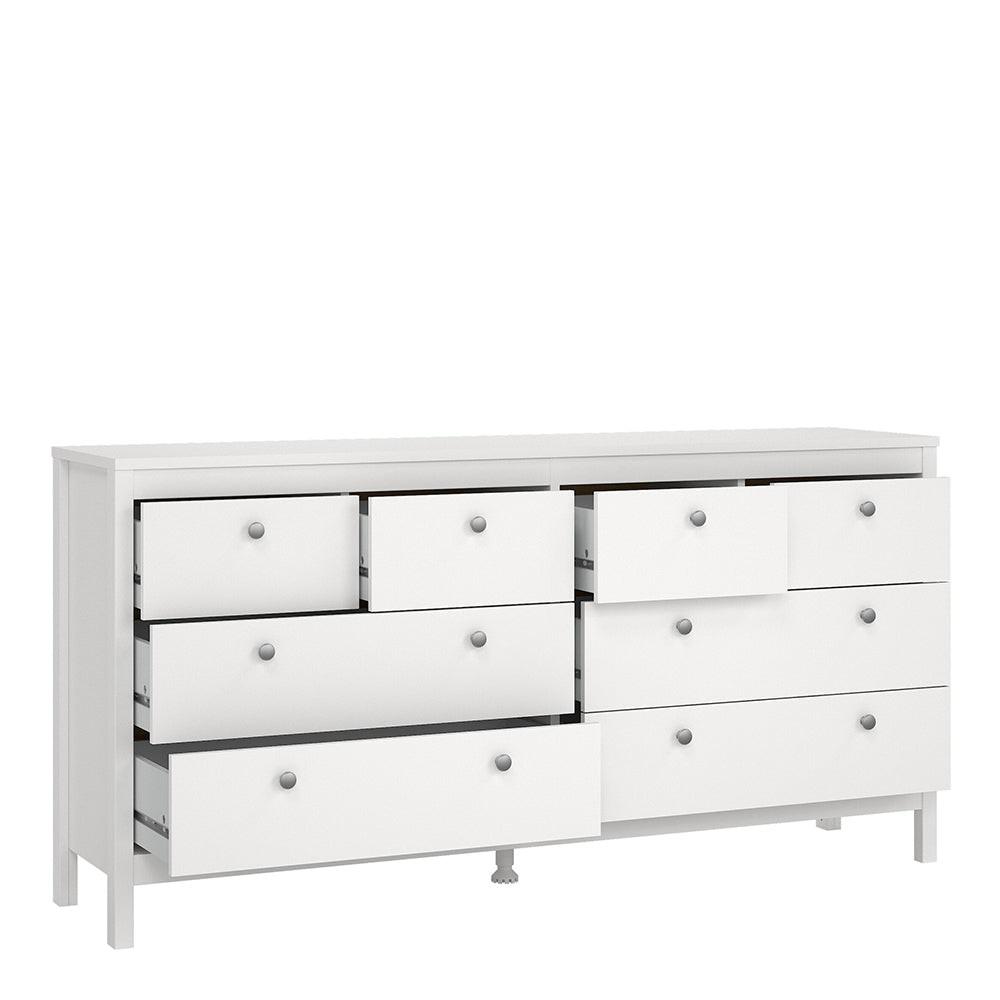 Madrid Double Dresser 4+4 Drawers in White - image 5