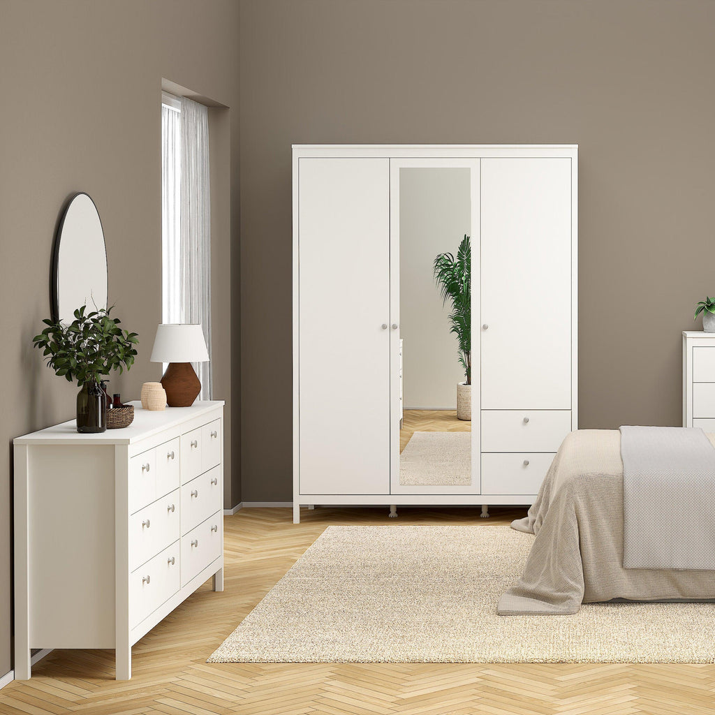 Madrid Double Dresser 4+4 Drawers in White - image 6