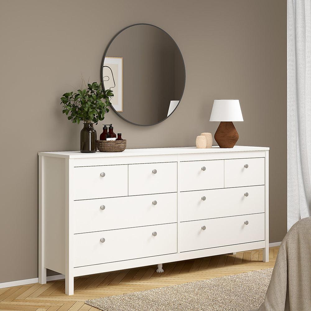 Madrid Double Dresser 4+4 Drawers in White - image 7