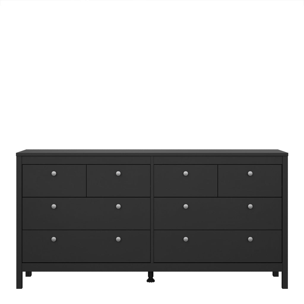 Madrid Double Dresser 4+4 Drawers in Matt Black - image 2