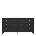 Madrid Double Dresser 4+4 Drawers in Matt Black - image 2