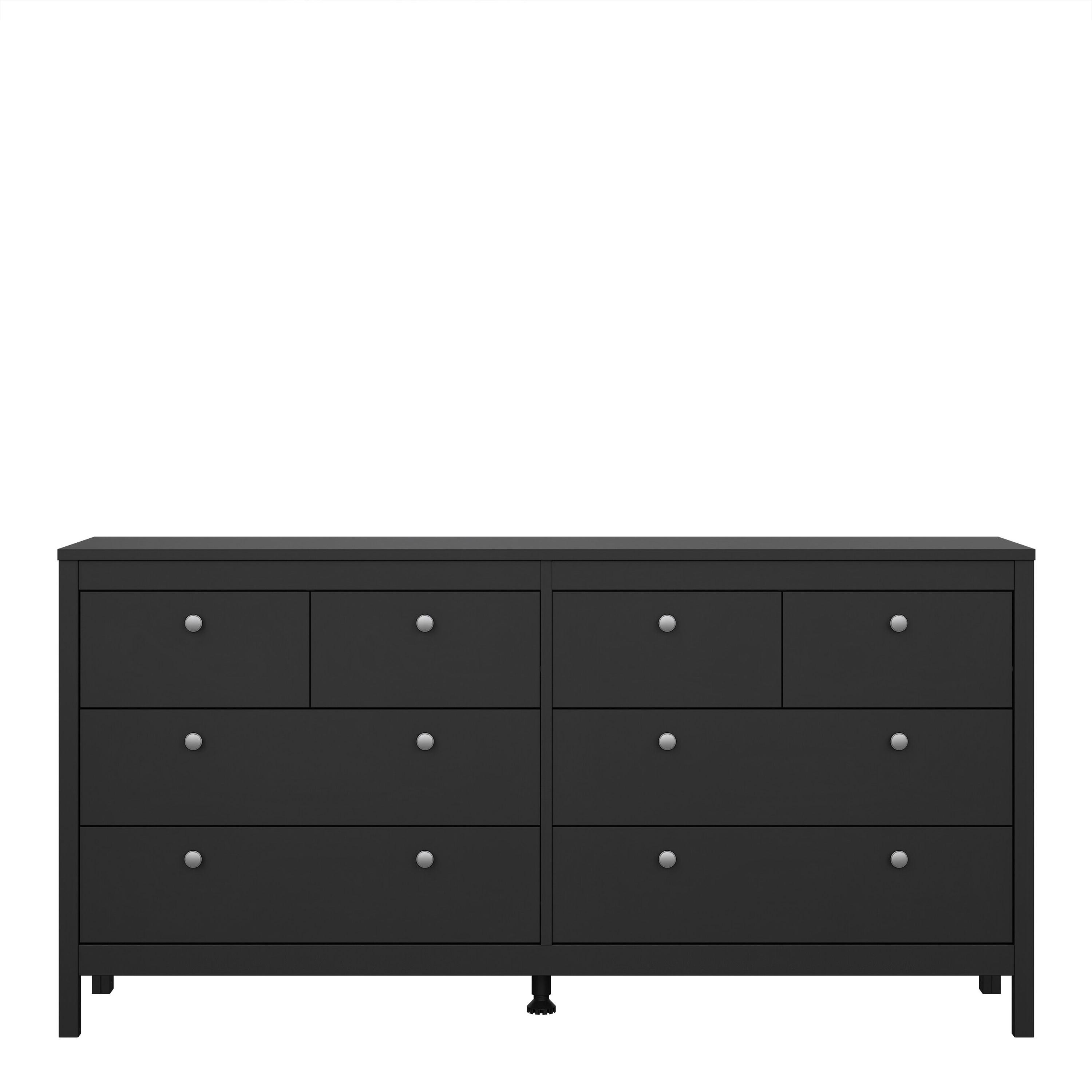 Madrid Double Dresser 4+4 Drawers in Matt Black - image 2