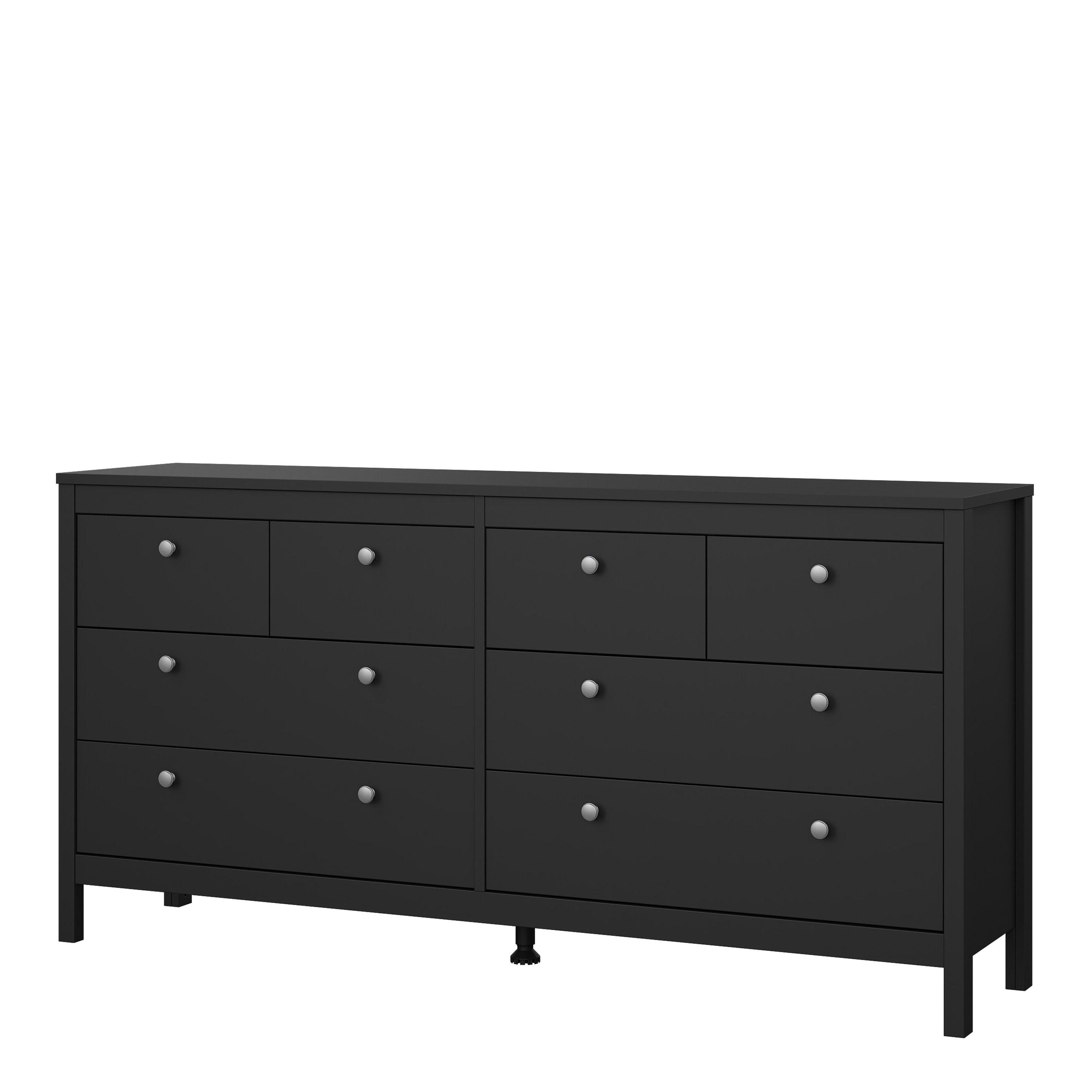 Madrid Double Dresser 4+4 Drawers in Matt Black - image 3