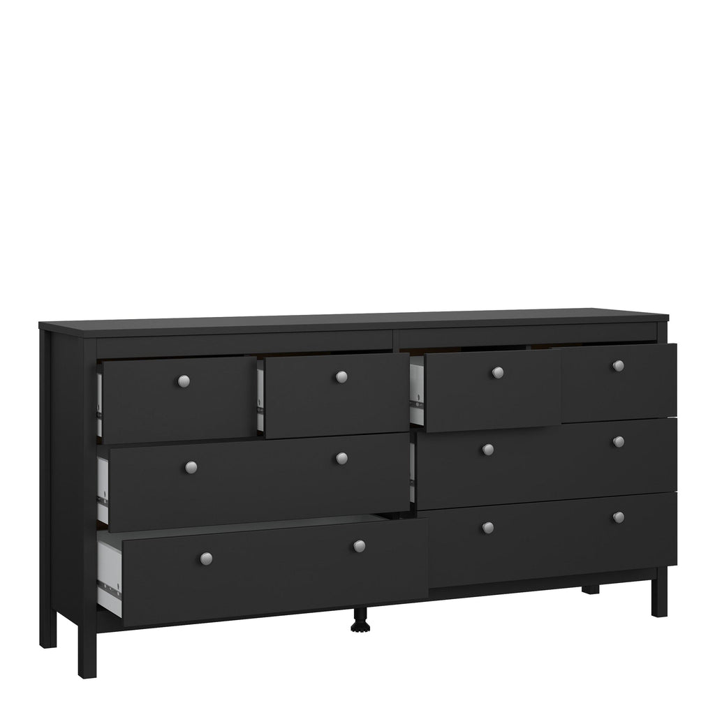 Madrid Double Dresser 4+4 Drawers in Matt Black - image 5