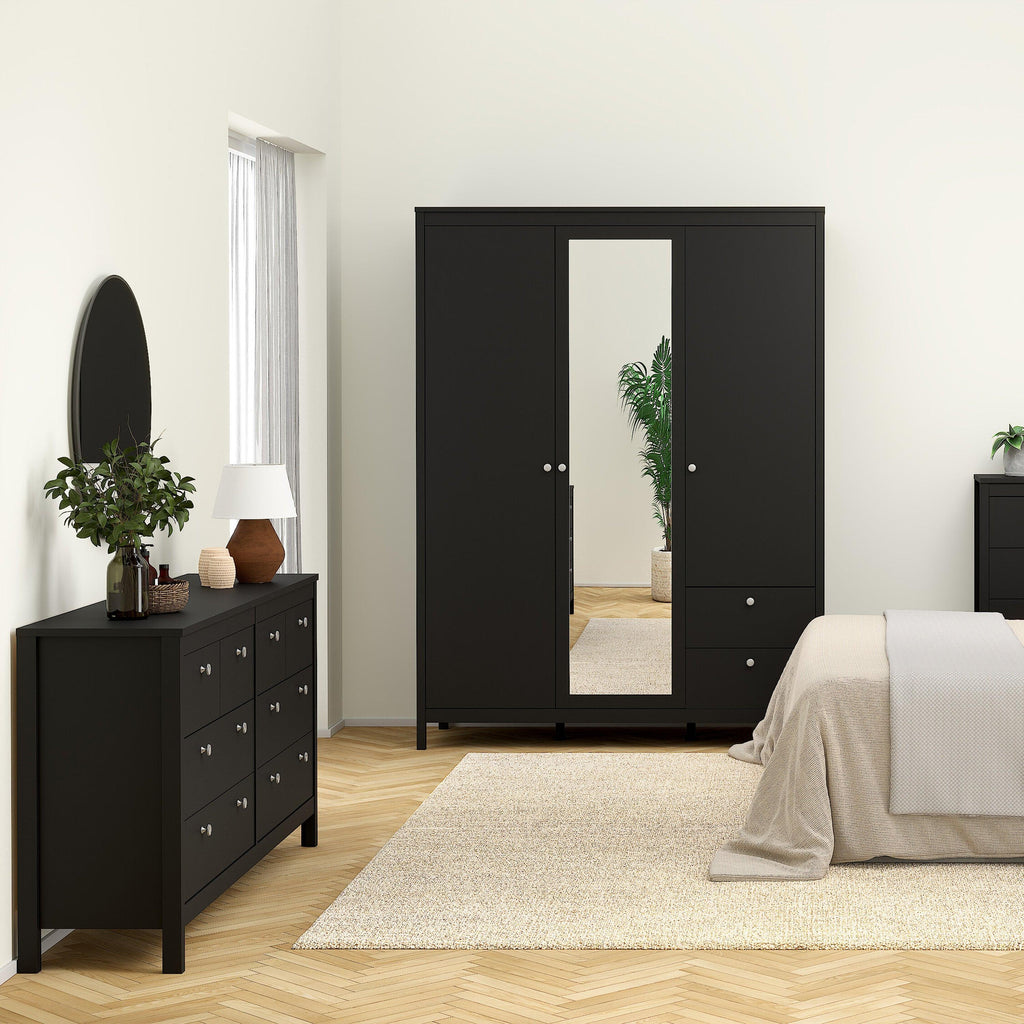 Madrid Double Dresser 4+4 Drawers in Matt Black - image 6