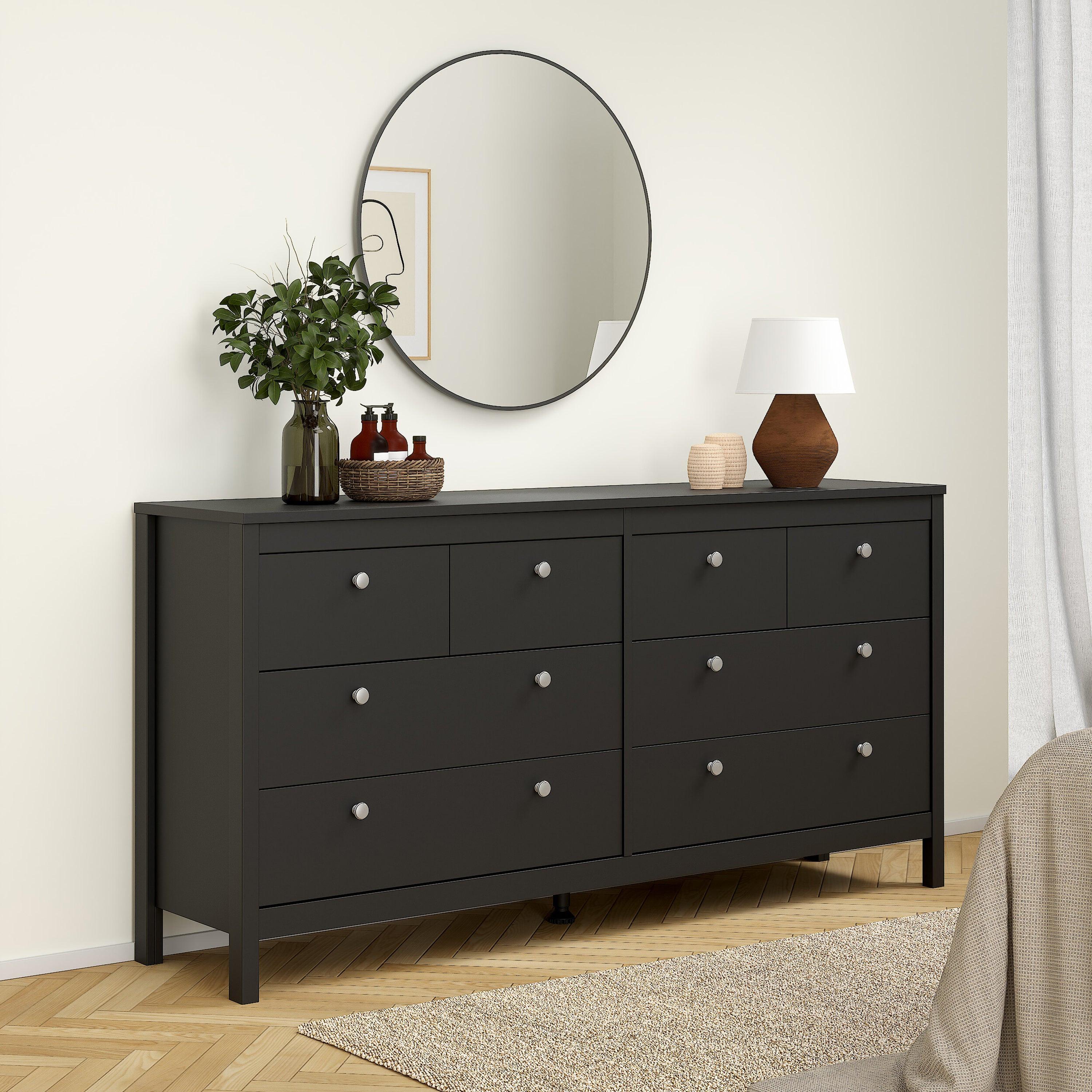 Madrid Double Dresser 4+4 Drawers in Matt Black - image 7