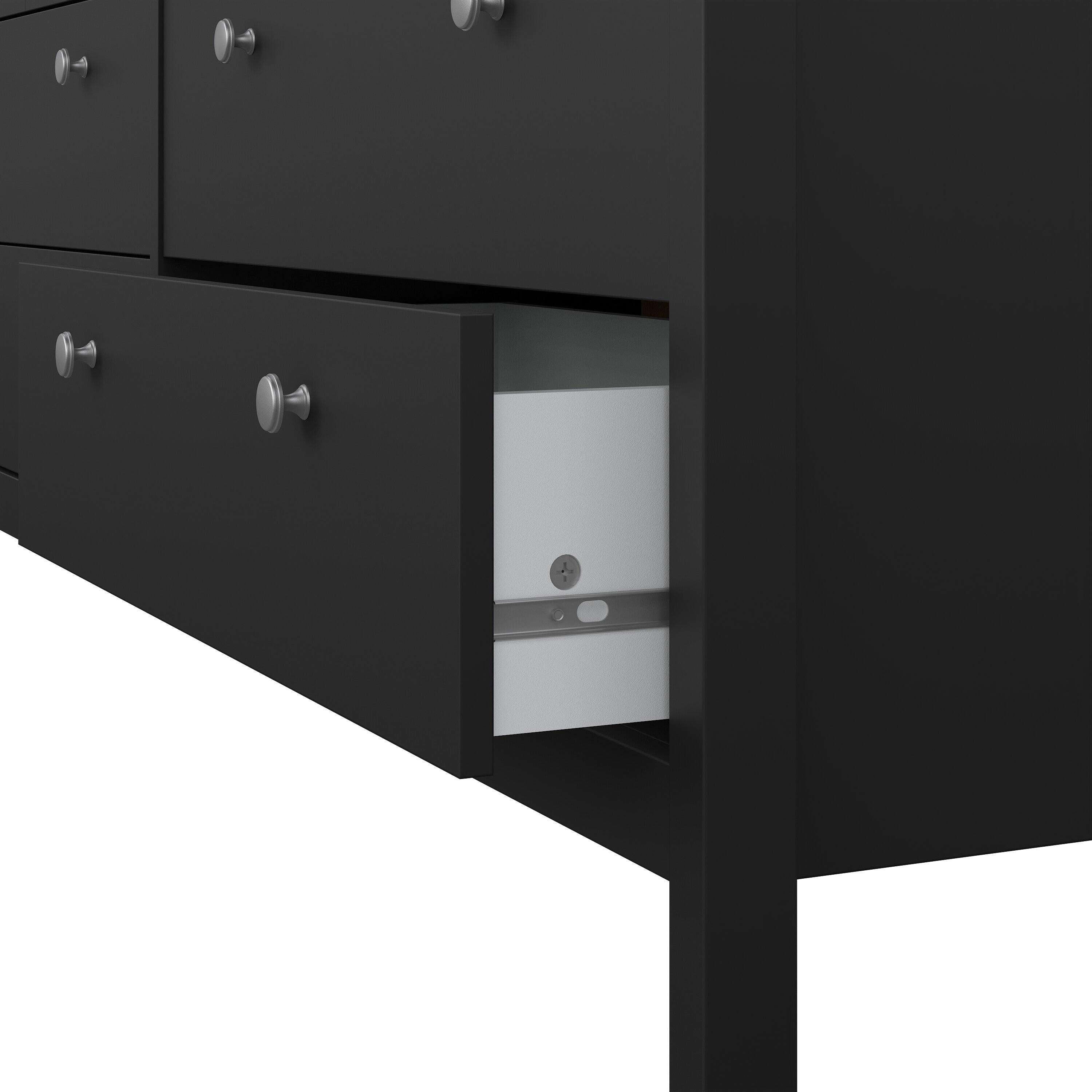 Madrid Double Dresser 4+4 Drawers in Matt Black - image 9