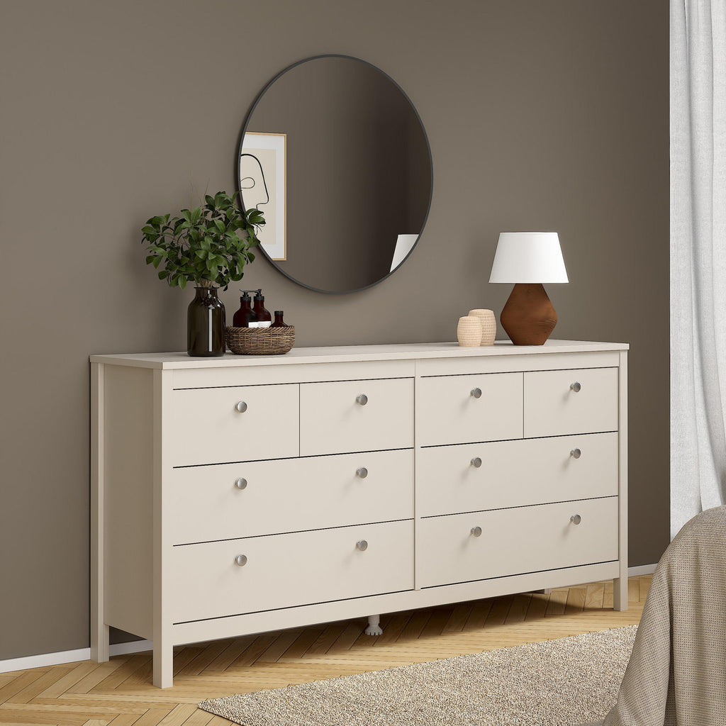 Madrid Double Dresser 4+4 Drawers in Cashmere - image 7