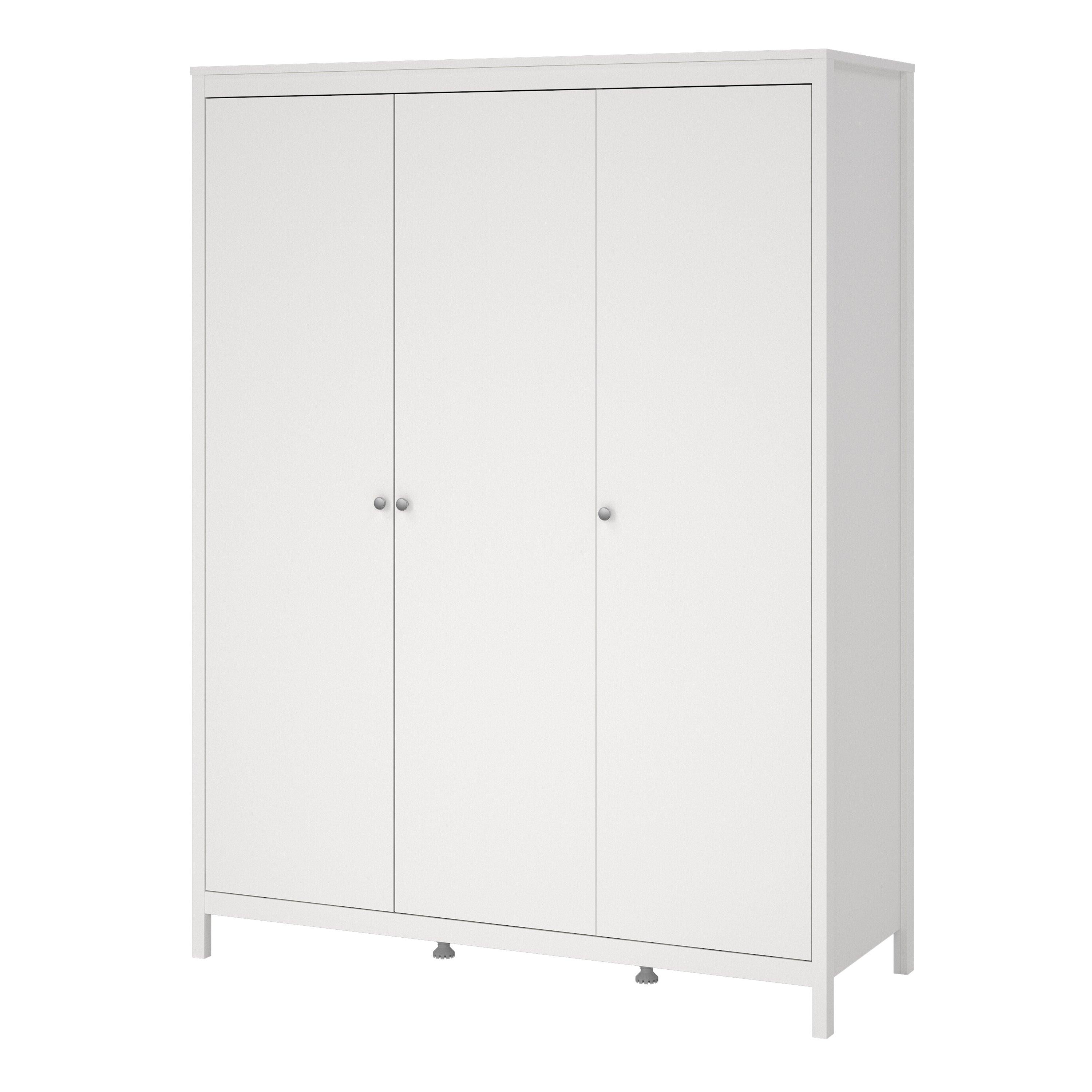 Madrid Wardrobe with 3 Doors in White - image 3
