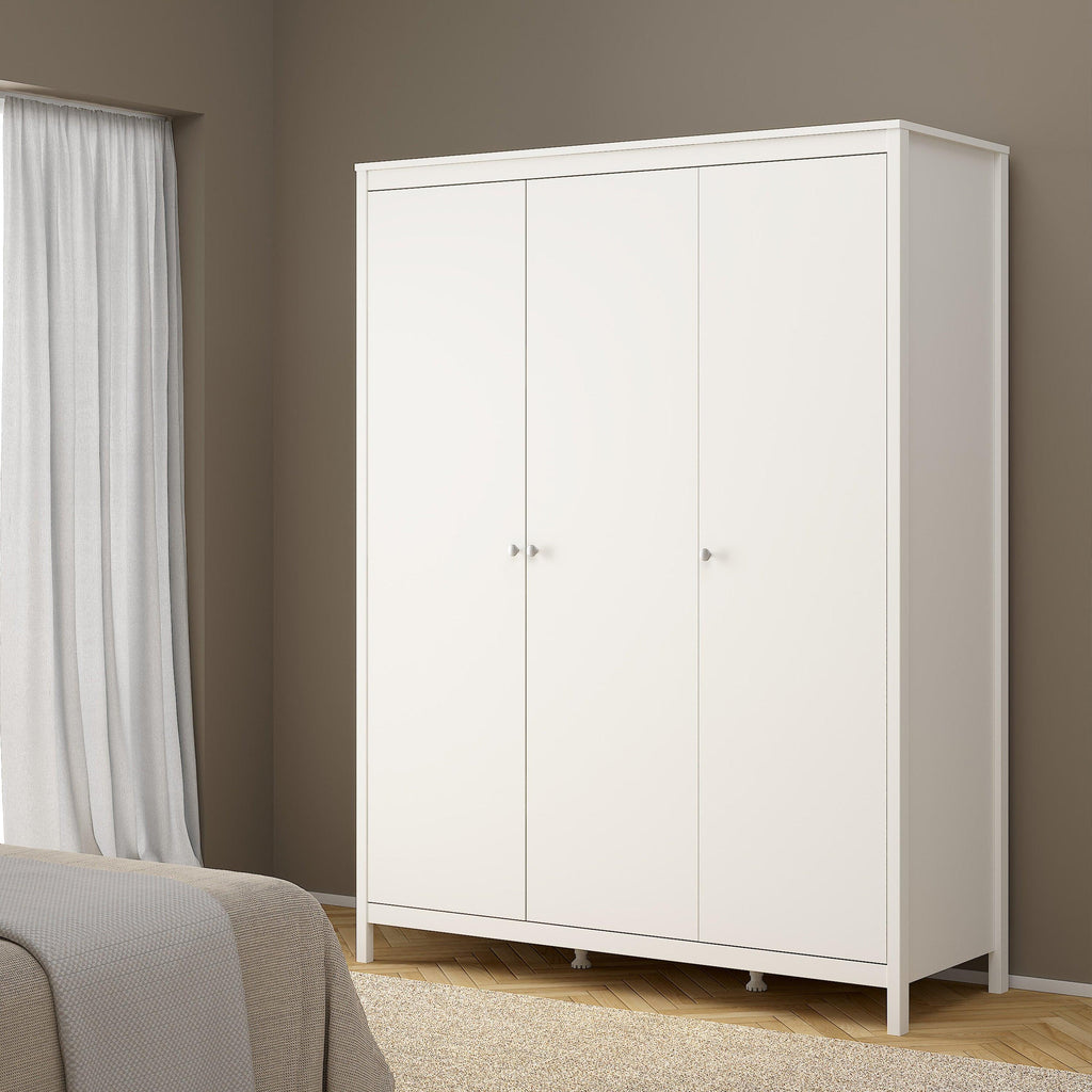 Madrid Wardrobe with 3 Doors in White - image 6