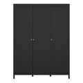 Madrid Wardrobe with 3 Doors in Matt Black - image 2