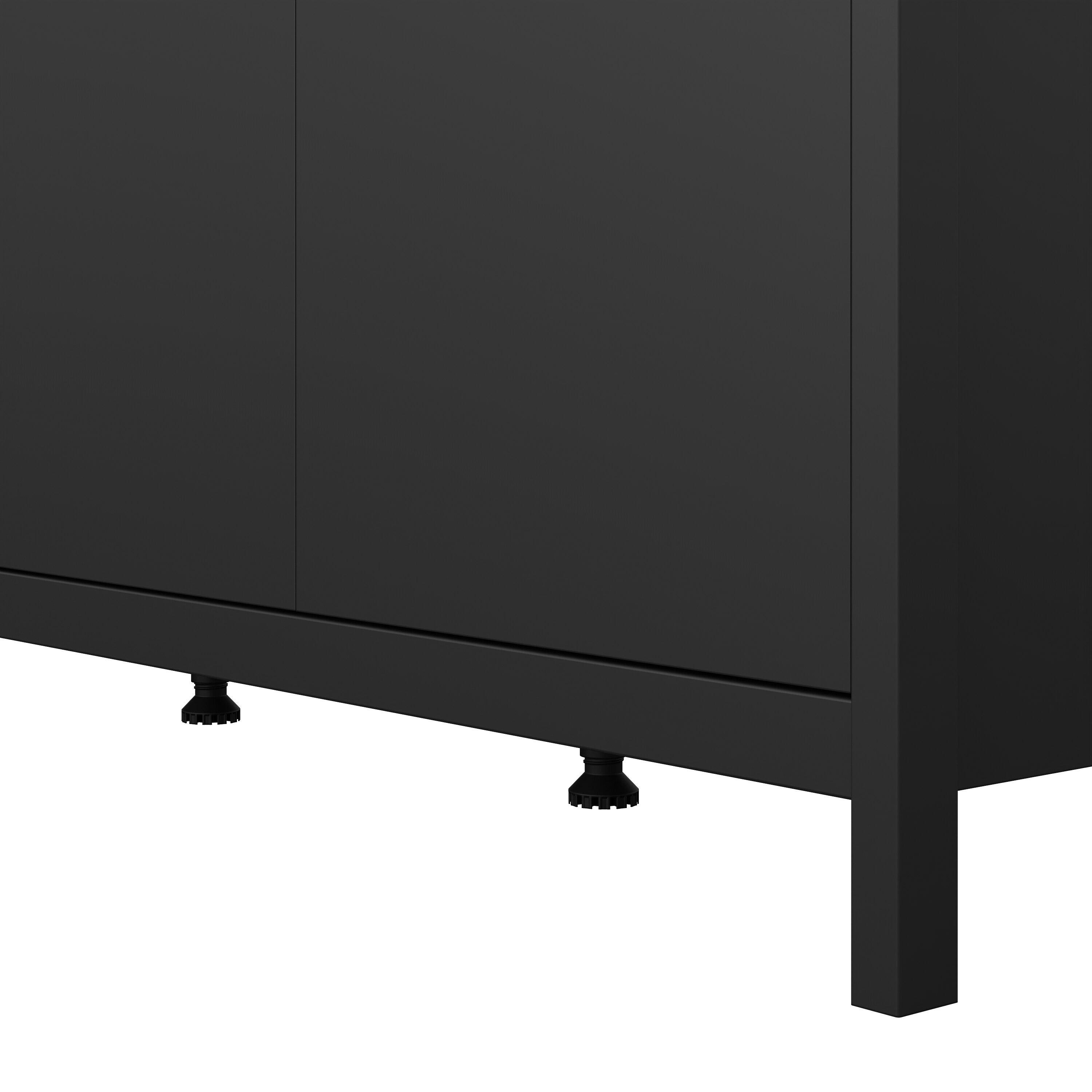 Madrid Wardrobe with 3 Doors in Matt Black - image 9