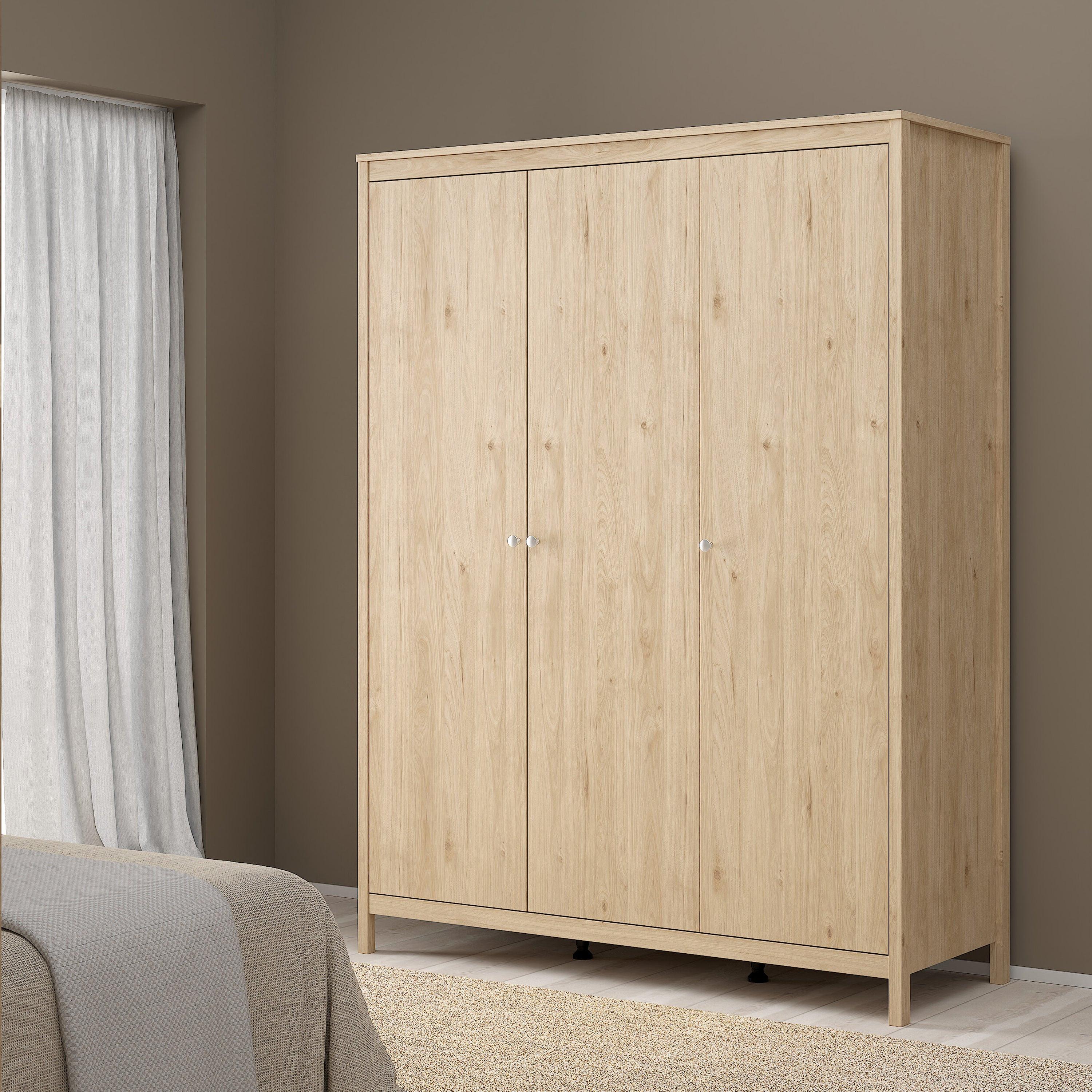 Madrid Wardrobe with 3 Doors in Jackson Hickory Oak - image 7