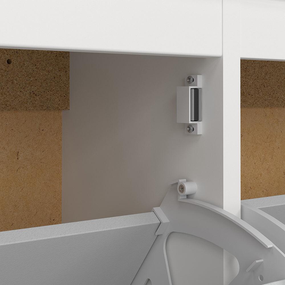 Madrid Shoe Cabinet 4 Flip Down Doors in White - image 11