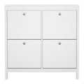 Madrid Shoe Cabinet 4 Flip Down Doors in White - image 2