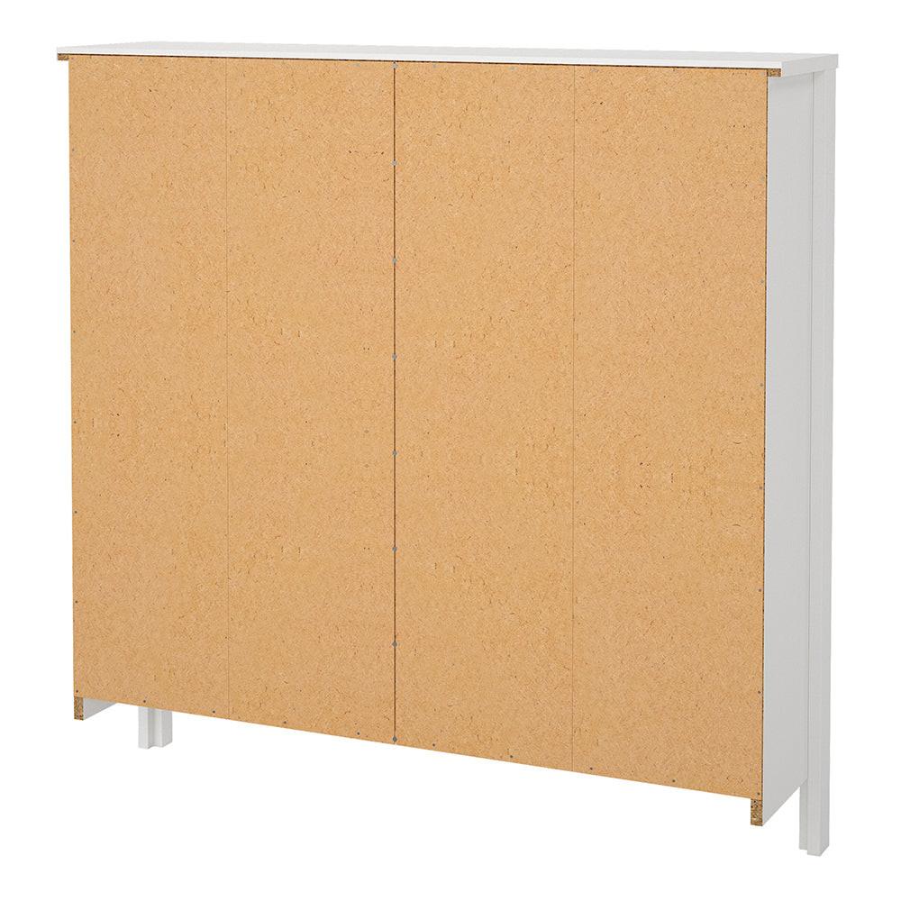 Madrid Shoe Cabinet 4 Flip Down Doors in White - image 4