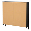 Madrid Shoe Cabinet 4 Flip Down Doors in Matt Black - image 4