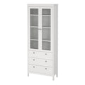 Madrid China Cabinet 2 Glass Doors with 3 Drawers in White - image 3