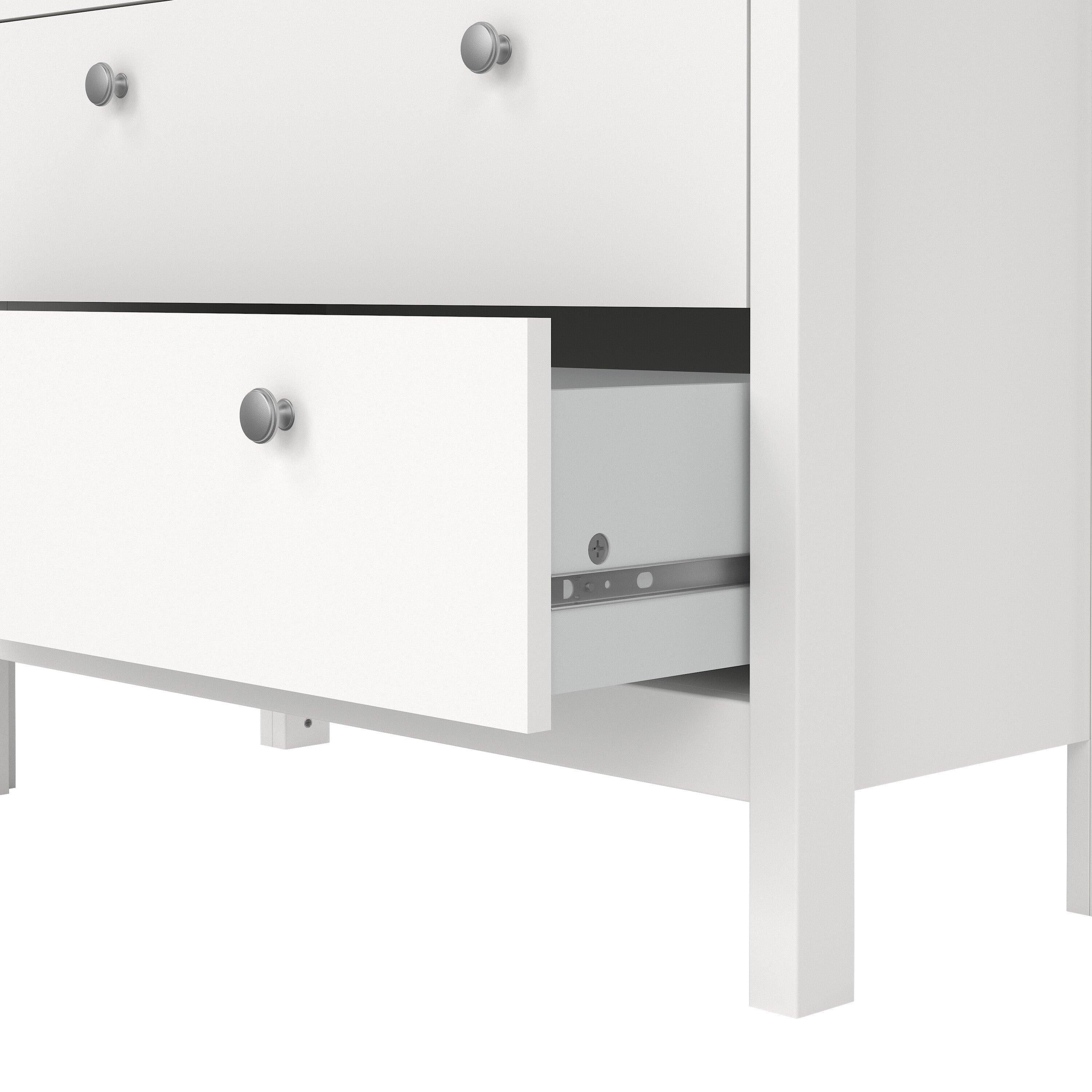 Madrid China Cabinet 2 Glass Doors with 3 Drawers in White - image 9