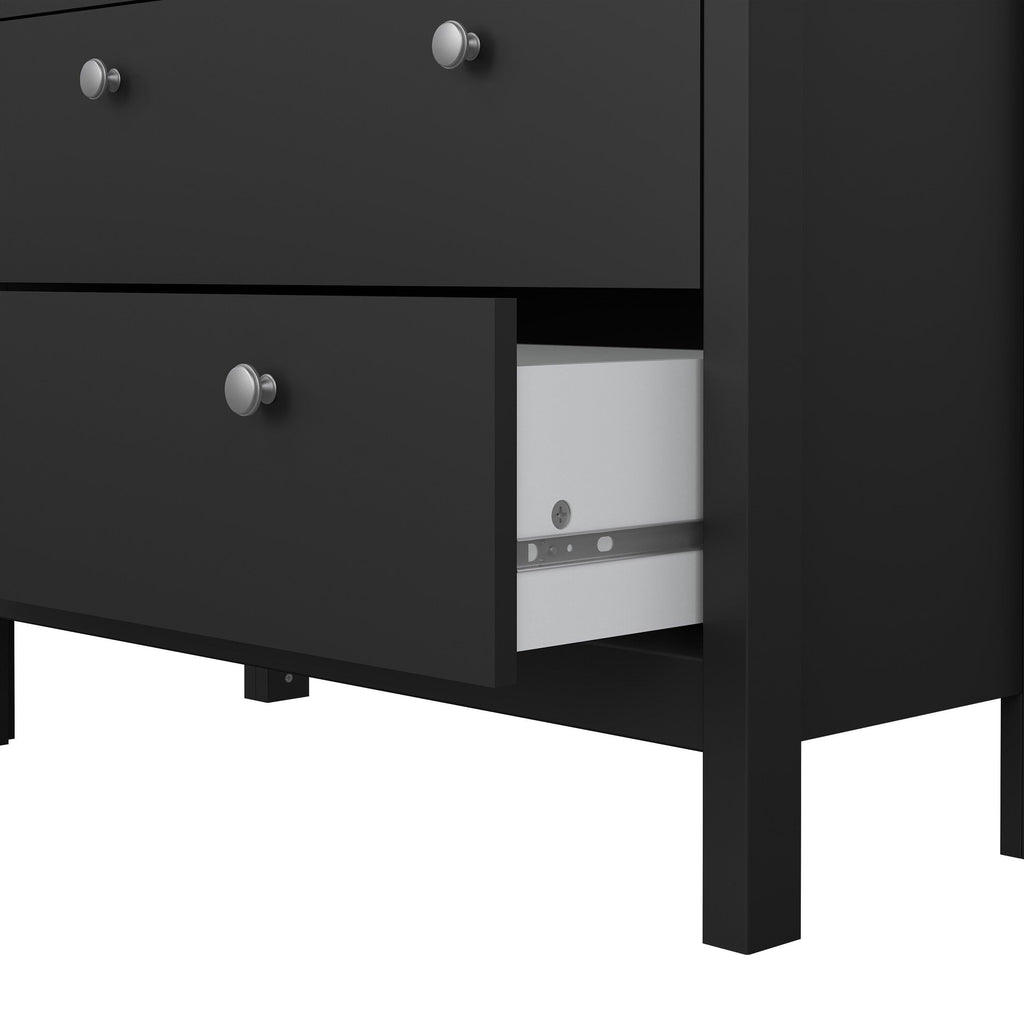 Madrid China Cabinet 2 Glass Doors with 3 Drawers in Matt Black - image 10