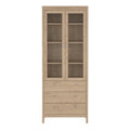 Madrid China Cabinet 2 Doors with Glass + 3 Drawers in Jackson Hickory Oak - image 2
