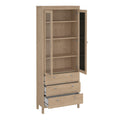 Madrid China Cabinet 2 Doors with Glass + 3 Drawers in Jackson Hickory Oak - image 5