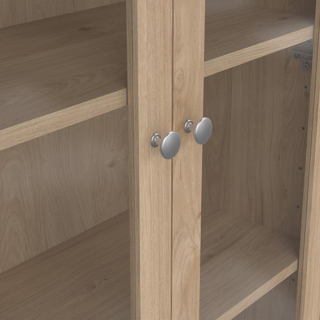 Madrid China Cabinet 2 Doors with Glass + 3 Drawers in Jackson Hickory Oak - image 9