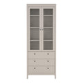 Madrid China Cabinet 2 Glass Doors with 3 Drawers in Cashmere - image 2
