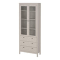Madrid China Cabinet 2 Glass Doors with 3 Drawers in Cashmere - image 3