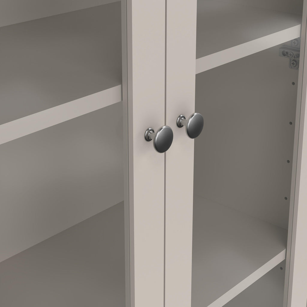 Madrid China Cabinet 2 Glass Doors with 3 Drawers in Cashmere - image 7