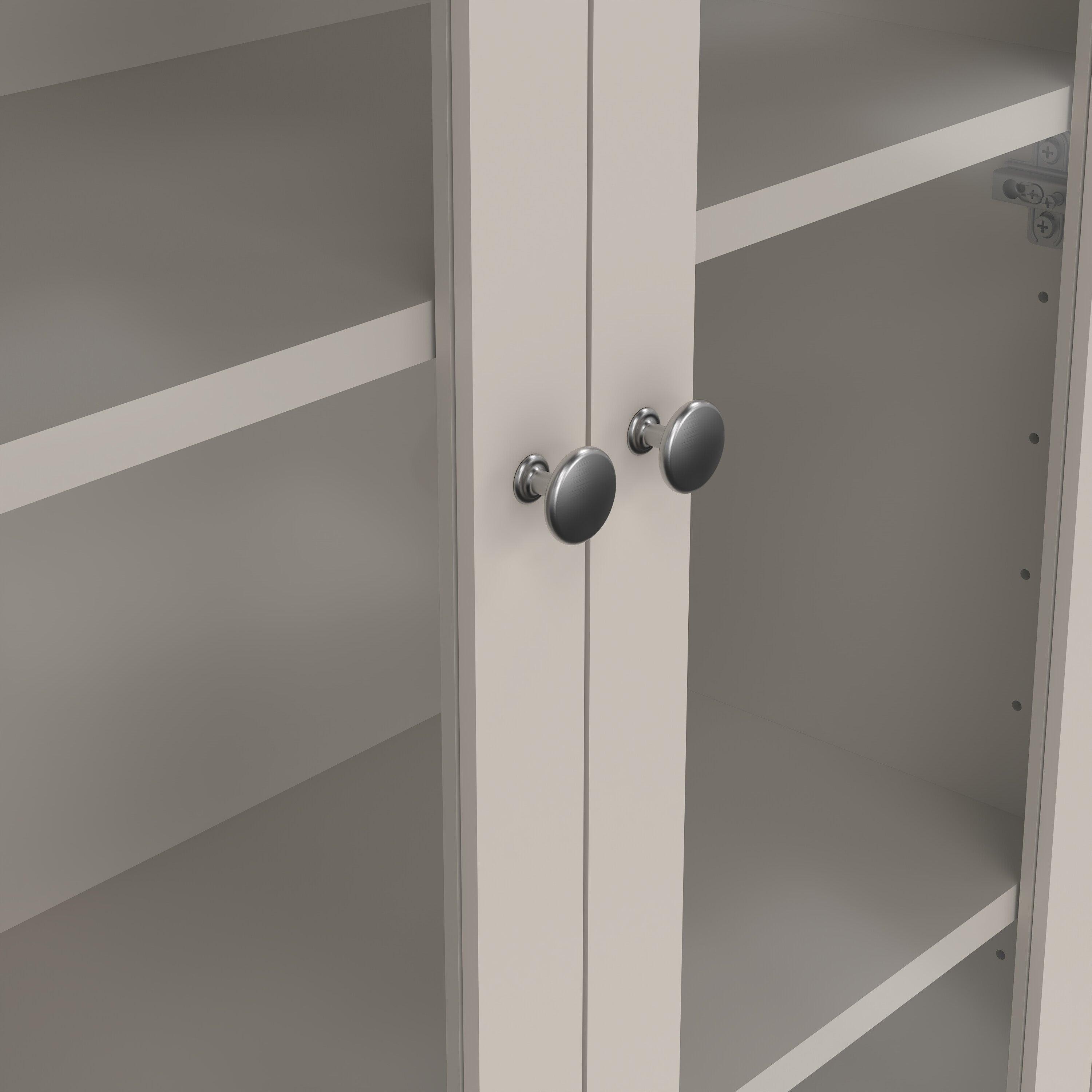 Madrid China Cabinet 2 Glass Doors with 3 Drawers in Cashmere - image 7