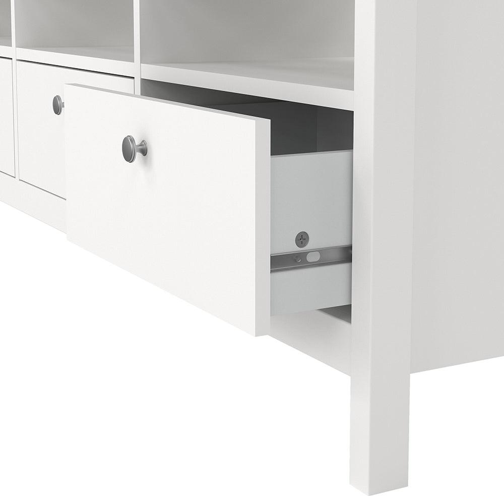Madrid TV Unit 3 Drawers in White - image 9