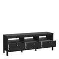 Madrid TV Unit 3 Drawers in Matt Black - image 5