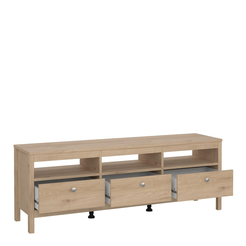 Madrid TV-Unit 3 Drawers in Jackson Hickory Oak - image 5