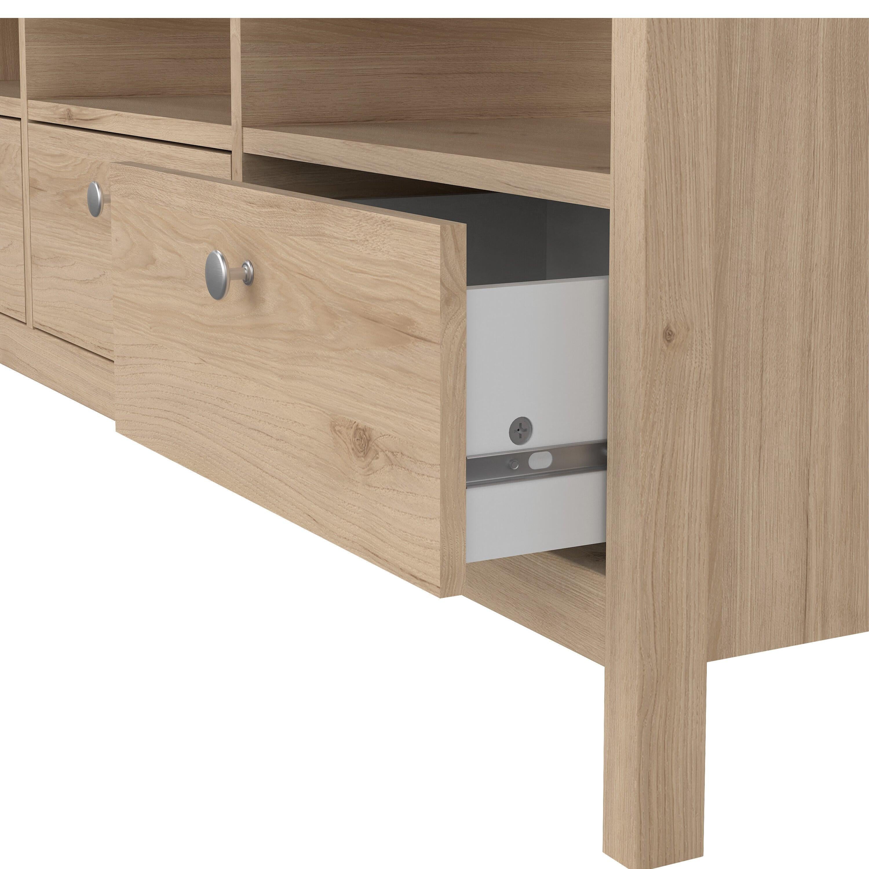 Madrid TV-Unit 3 Drawers in Jackson Hickory Oak - image 9