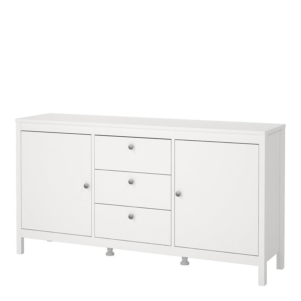 Madrid Sideboard 2 Doors 3 Drawers in White - image 3