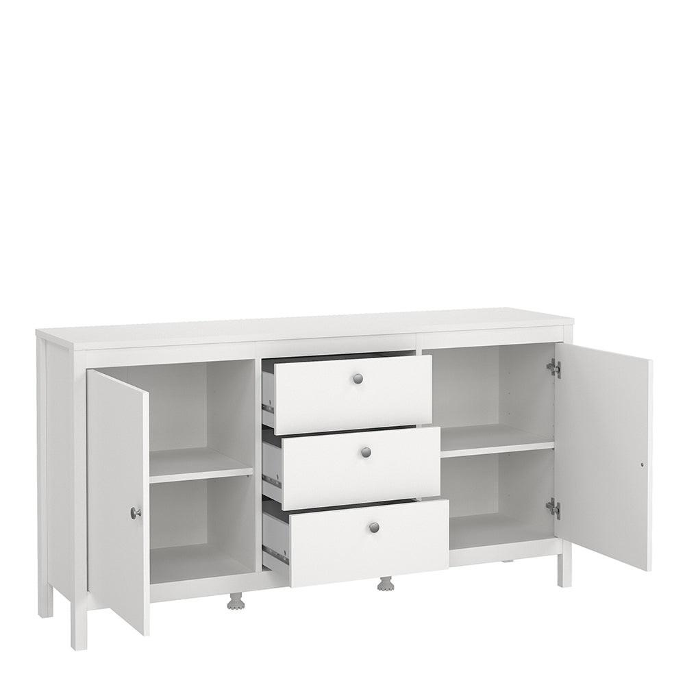 Madrid Sideboard 2 Doors 3 Drawers in White - image 5