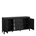 Madrid Sideboard 2 Doors 3 Drawers in Matt Black - image 5