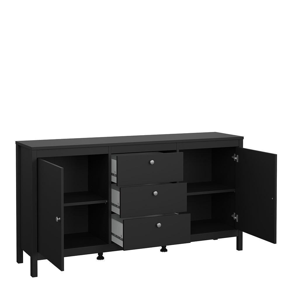 Madrid Sideboard 2 Doors 3 Drawers in Matt Black - image 5
