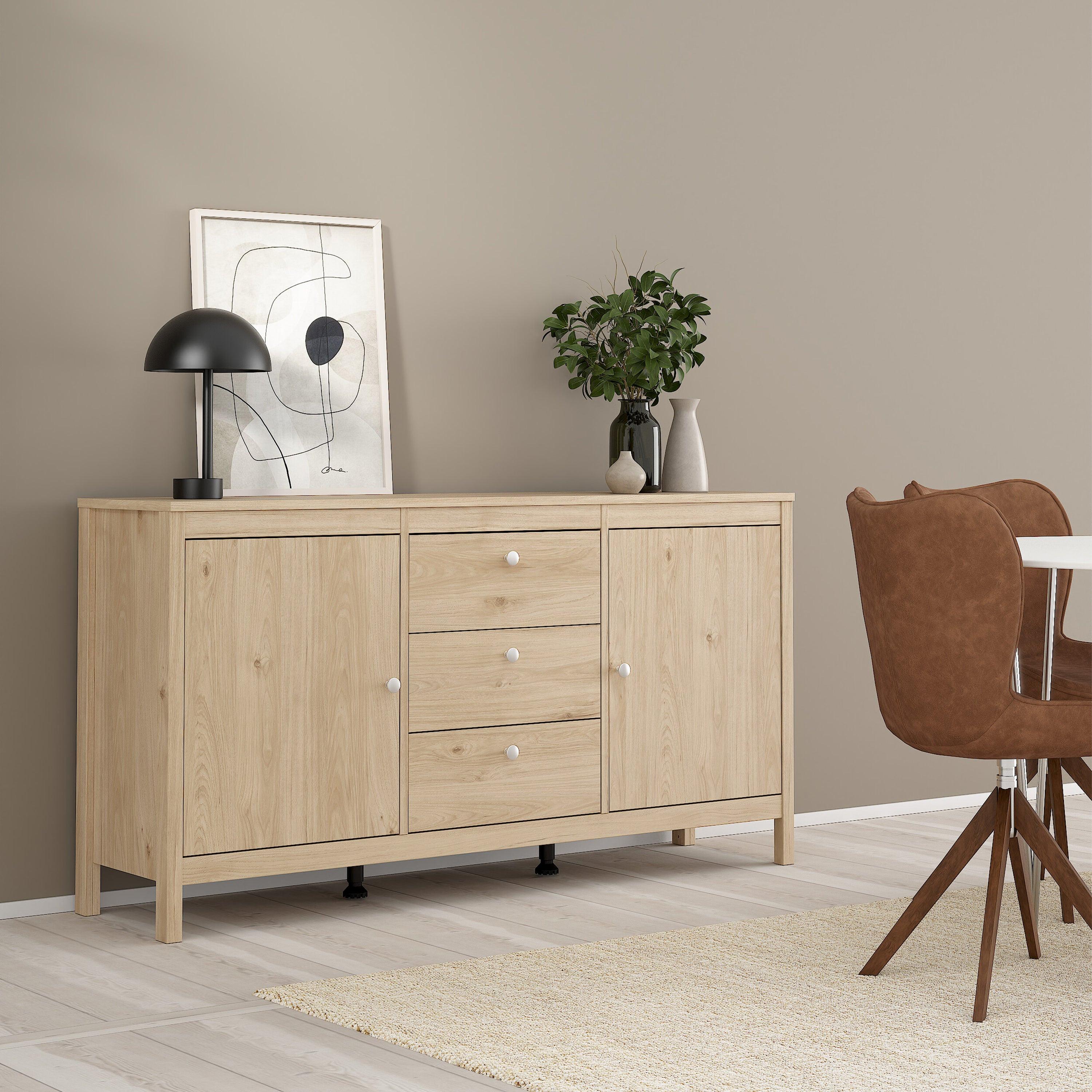 Madrid Sideboard 2 Doors + 3 Drawers in Jackson Hickory Oak - image 7