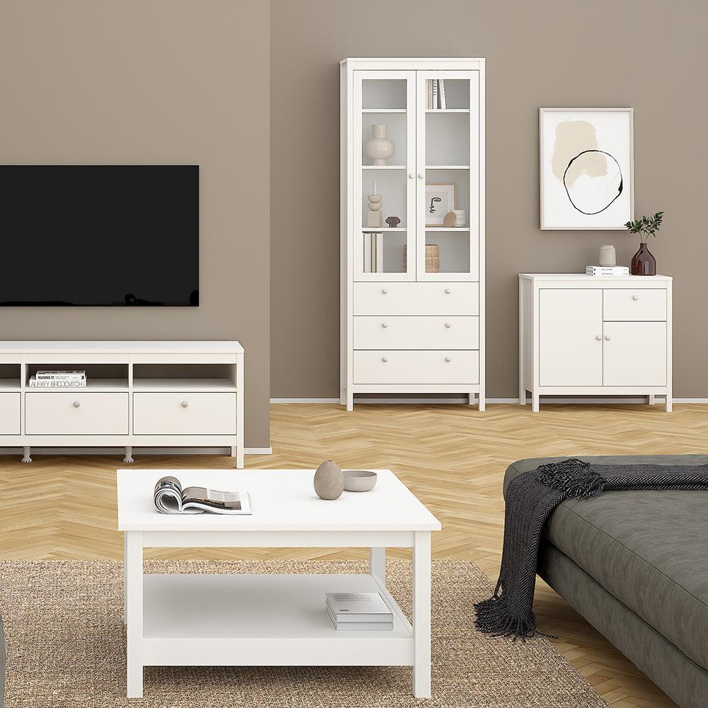 Madrid Sideboard 2 Doors 1 Drawer in White - image 6