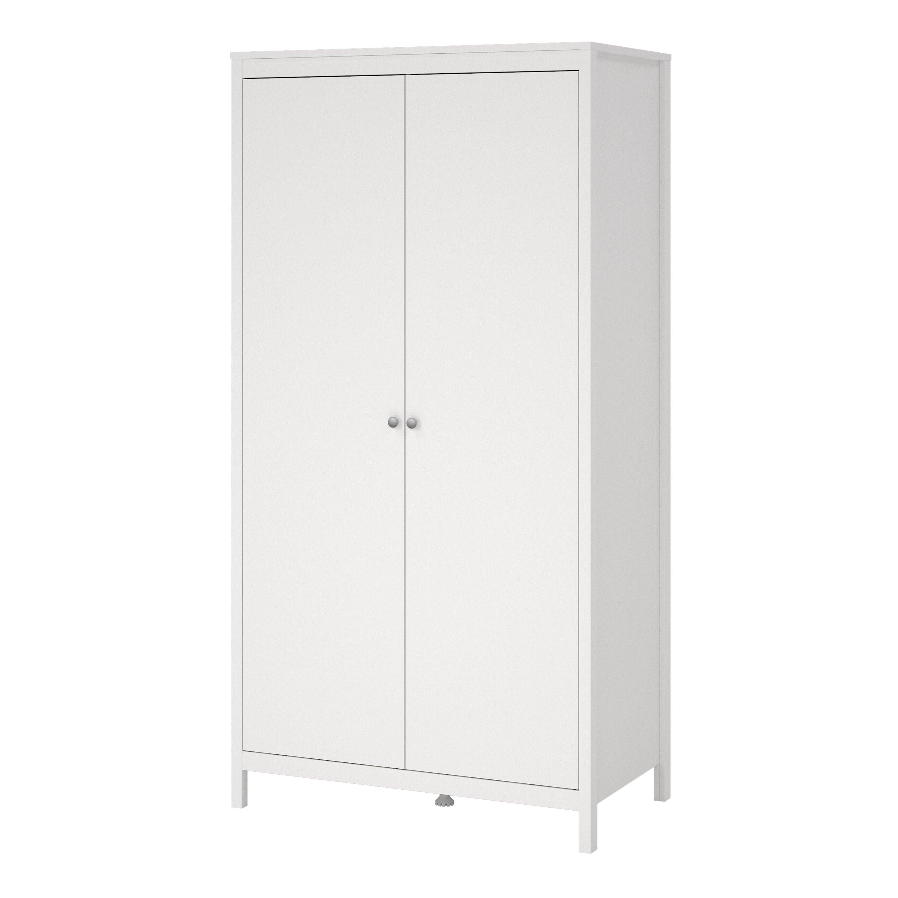 Madrid Wardrobe with 2 Doors in White - image 3