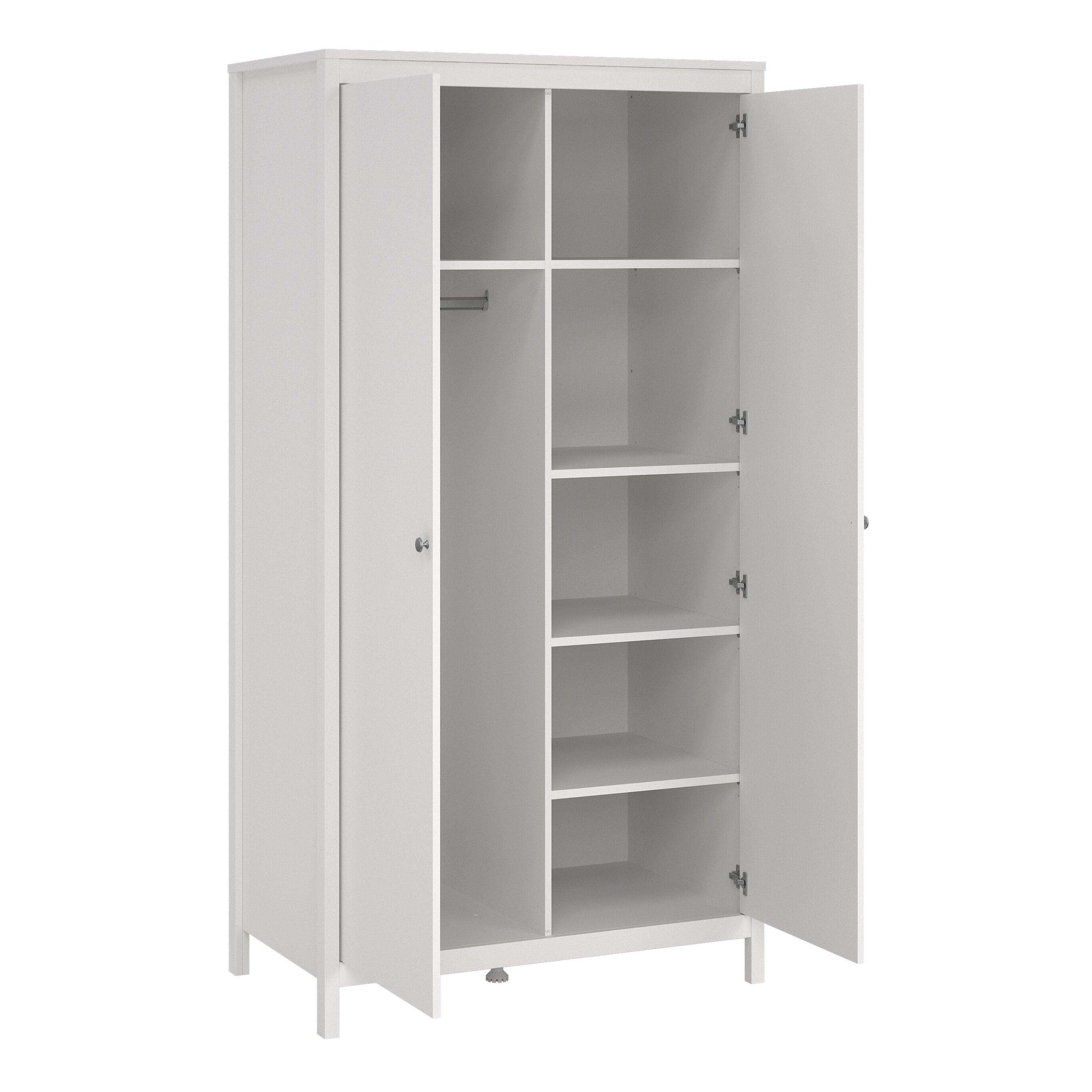 Madrid Wardrobe with 2 Doors in White - image 5