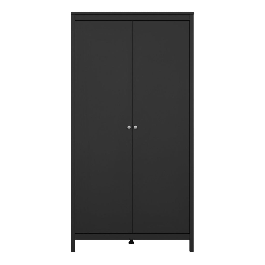 Madrid Wardrobe with 2 Doors in Matt Black - image 2